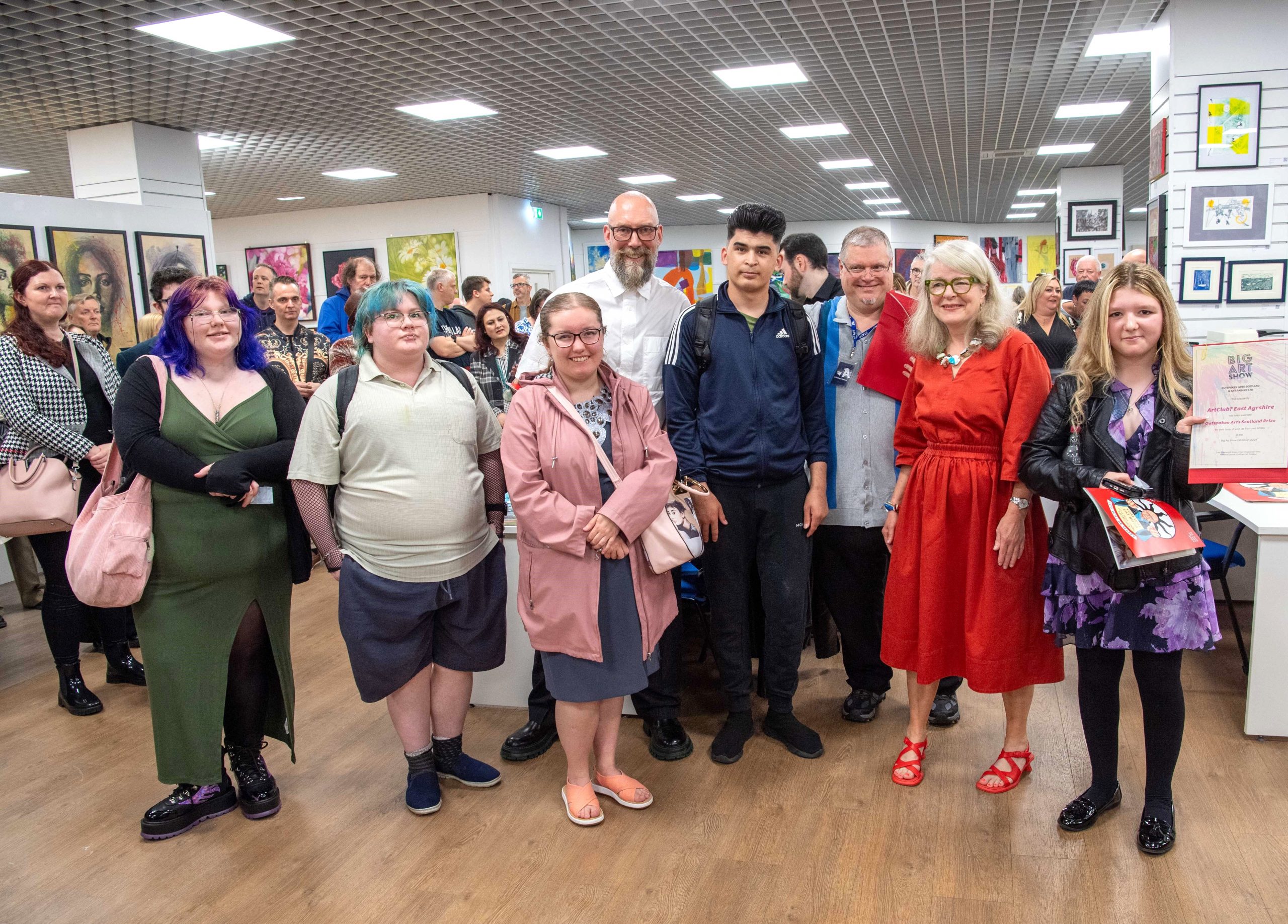 ArtClub prizewinners at the Paisley art show