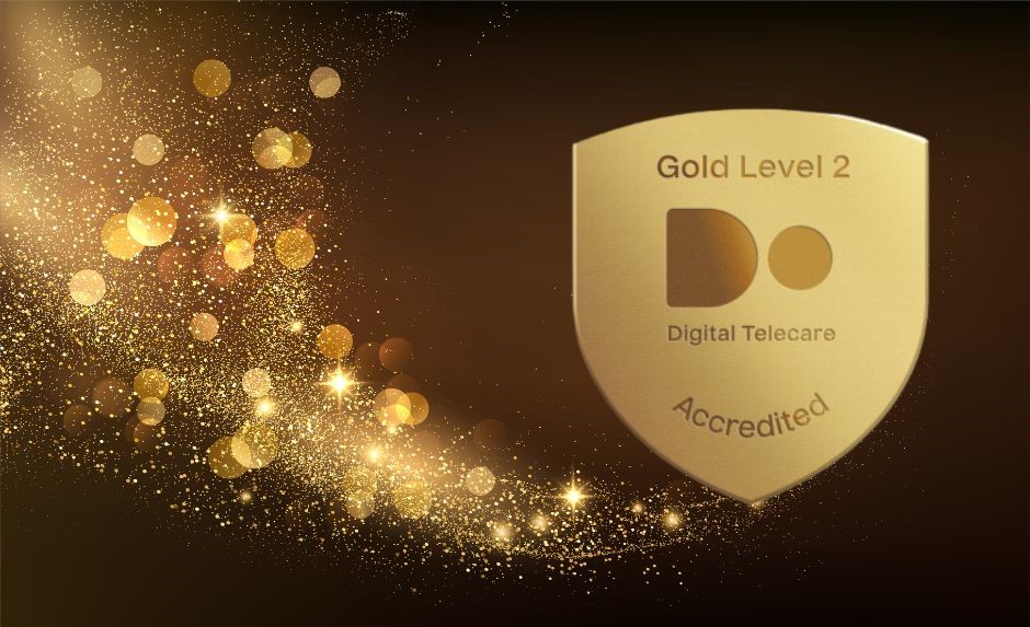 The Gold Two Digital Implementation Award gold shield logo