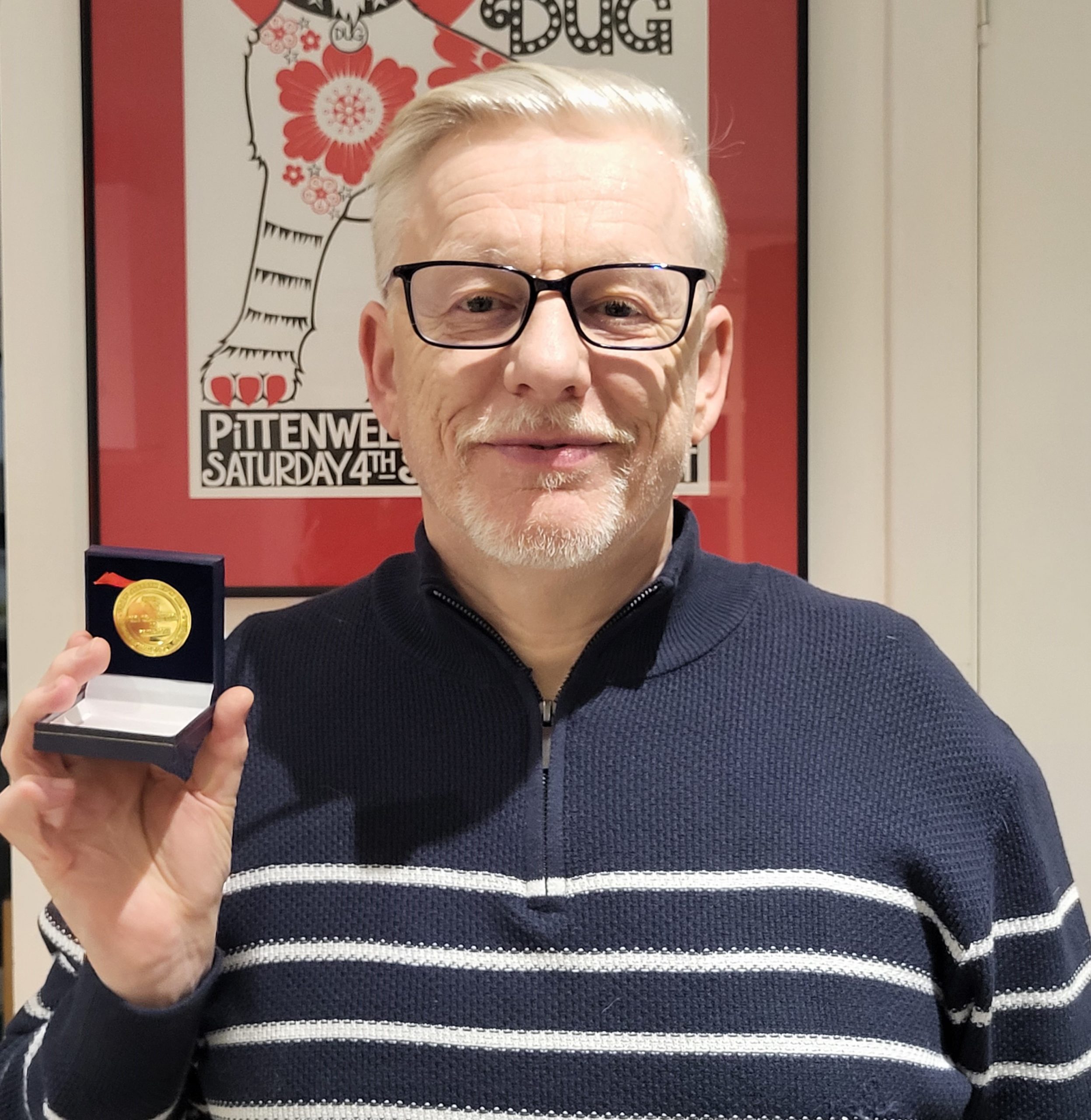 Michael Byers with his Alan Nabarro medal