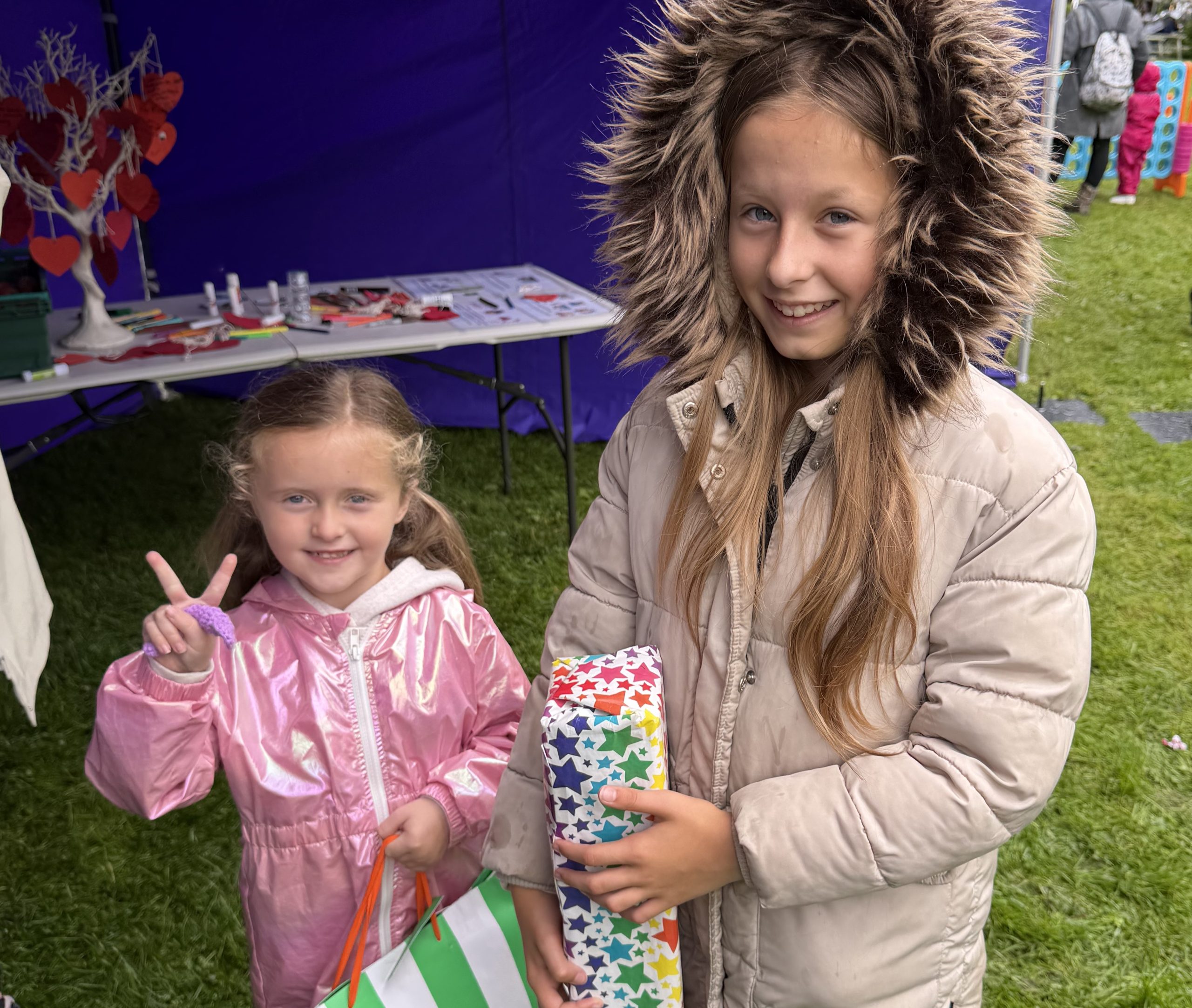 Two of the children who attended the Play Day event